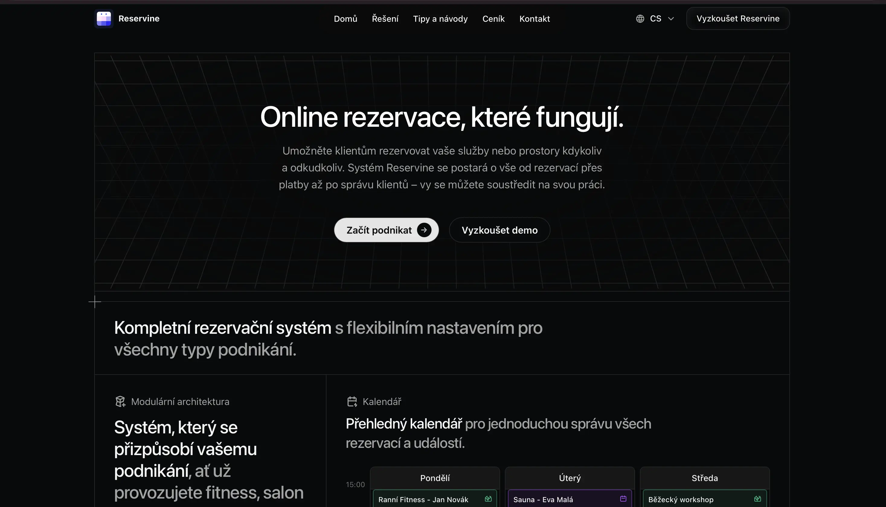 Reservine web
